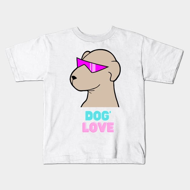 Love dog my family Kids T-Shirt by MeKong